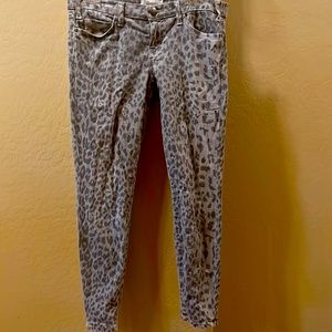 Current Elliot leopard jeans size 28 skinny jeans low rise